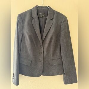 Jones New York Women's Charcoal Plaid Blazer